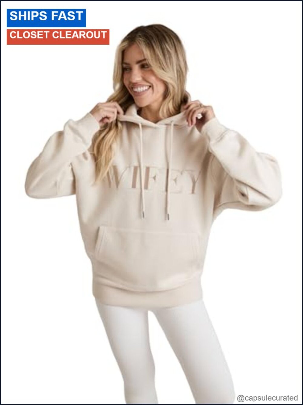 Oversized Wifey Embroidered Hoodie Fleece Pullover Sweatshirt Bridal Gift